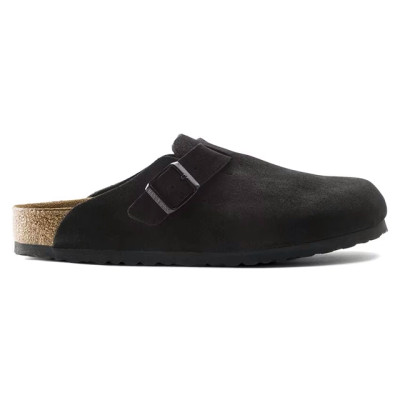 Birkenstock Boston Soft Footbed Clog – Black Suede – Unisex