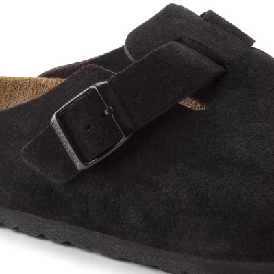 Birkenstock Boston Soft Footbed Black Suede – Unisex Clog | Simply