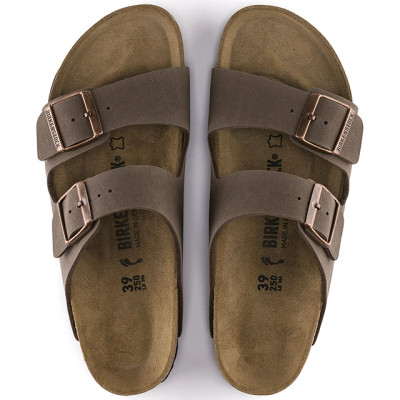 Birkenstock Unisex Arizona Birkibuc Mocha Sandal