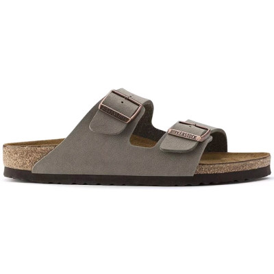 Birkenstock Unisex Arizona Birkibuc Stone Sandal