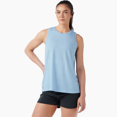 Smartwool Women's Active Mesh High Neck Tank - Serene Blue Smartwool Women's Active Mesh High Neck Tank - Serene Blue