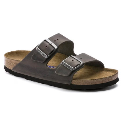 Birkenstock Arizona Soft Footbed – Unisex Sandal – Iron Oiled Leather