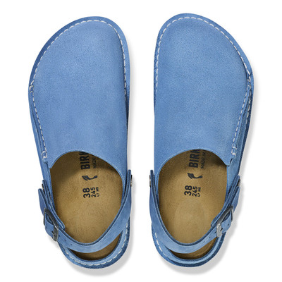 Birkenstock Lutry Clog – Elemental Blue Suede Leather – Women’s