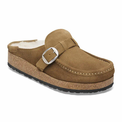 Birkenstock Buckley Clog – Shearling Tea Suede – Women’s