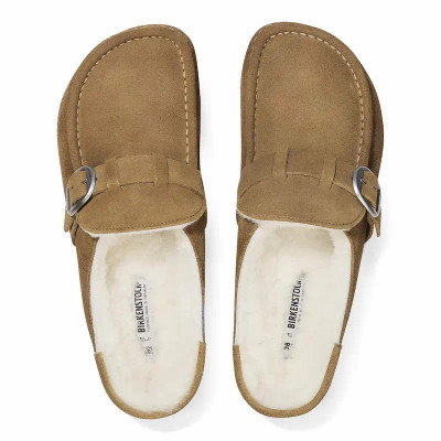 Birkenstock Buckley Clog – Shearling Tea Suede – Women’s