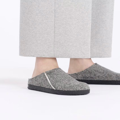 Birkenstock Unisex Zermatt Wool Shearling Herringbone Gray Clog