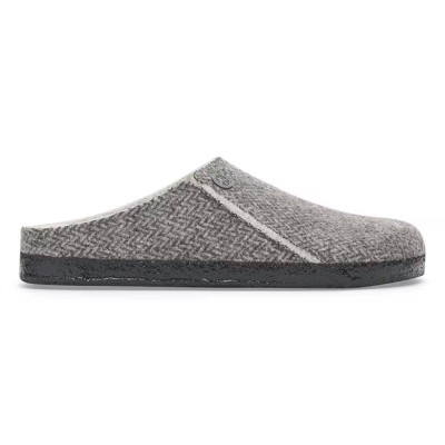 Birkenstock Unisex Zermatt Wool Shearling Herringbone Gray Clog