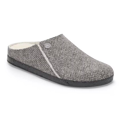 Birkenstock Unisex Zermatt Wool Shearling Herringbone Gray Clog