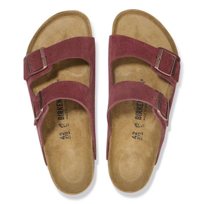 Birkenstock Unisex Arizona Zinfandel Suede Leather Sandal