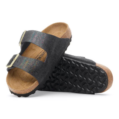 Birkenstock Women's Arizona Shimmering Black Suede Leather Sandal