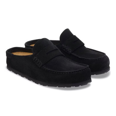 Birkenstock Women's Naples Black Suede Leather Clog