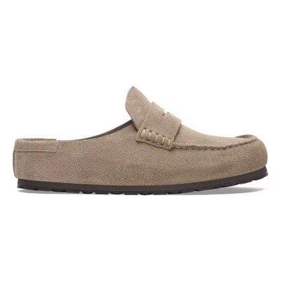 Birkenstock Unisex Naples Taupe Suede Leather Clog