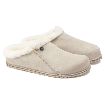 Birkenstock Women's Zermatt Shearling Antique White Suede Leather Clog