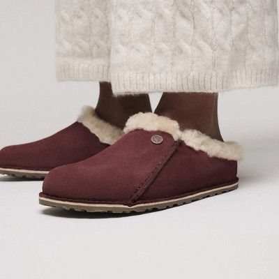 Birkenstock Zermatt Clog – Premium Shearling Suede Zinfandel – Women’s