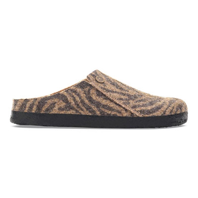 Birkenstock Women's Zermatt Wool Shearling Zebra Toffee Clog