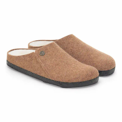 Birkenstock Zermatt Clog – Wool Shearling Toffee Melange – Women's