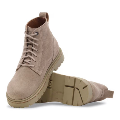 Birkenstock Men's Highwood Lace Mid Taupe Suede Leather Boot Birkenstock Men's Highwood Lace Mid Taupe Suede Leather Boot