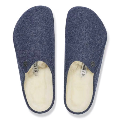 Birkenstock Zermatt Clog – Wool Shearling Dark Blue – Men’s