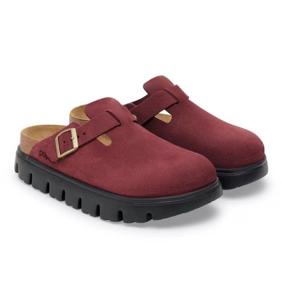 Birkenstock Women's Boston Chunky Zinfandel Suede Leather Clog