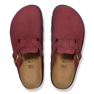 Birkenstock Women's Boston Chunky Zinfandel Suede Leather Clog
