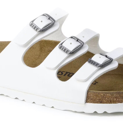 Birkenstock Florida Sandal – Birko-Flor White Leather – Women’s