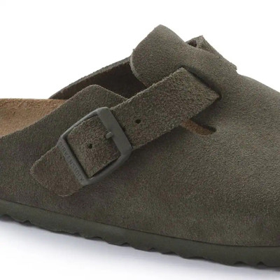 Birkenstock Women's Boston Soft Footbed Thyme Suede Leather Clog