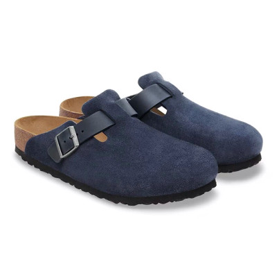 Birkenstock Boston Clog – New Navy Suede Oiled Leather – Men’s