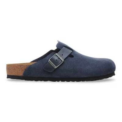 Birkenstock Men's Boston New Navy Suede Oiled Leather Clog