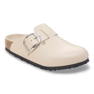 Birkenstock Boston Clog – Amalfi Leather Oyster Big Buckle – Women’s