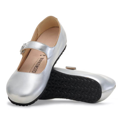Birkenstock Santa Clarita Silver Leather Shoe | Women's