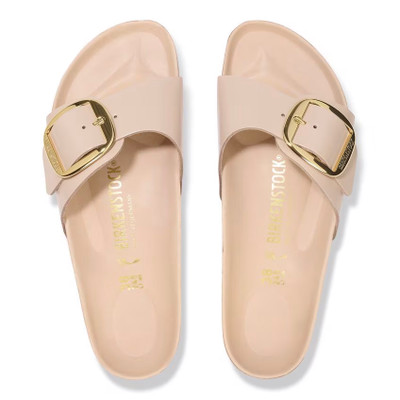 Birkenstock Women's Madrid Big Buckle High Shine New Beige Sandal