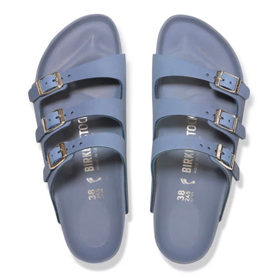 Birkenstock Women's Florida HEX Stone Blue Nubuck Leather Sandal