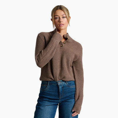 Kuhl Women's Fireside Henley Sweater - Coffee Kuhl Women's Fireside Henley Sweater - Coffee
