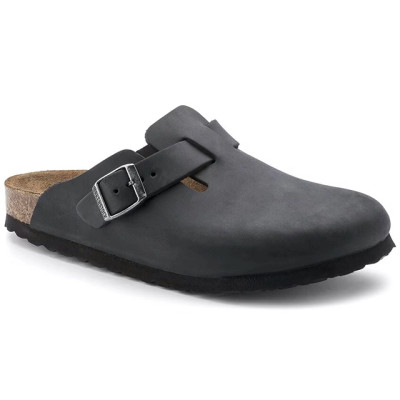 Birkenstock Boston Clog – Black Oiled Leather – Unisex