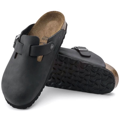 Birkenstock Boston Clog – Black Oiled Leather – Unisex