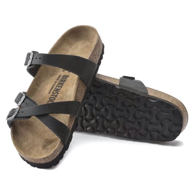 Birkenstock Franca Sandal – Black Oiled Leather – Women’s