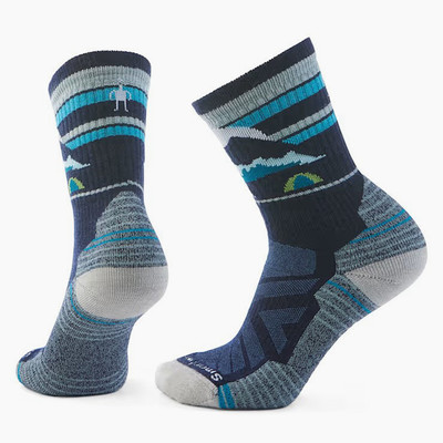 Smartwool Women's Hike Light Cushion Mountain Moon Crew Socks - Deep Navy Smartwool Women's Hike Light Cushion Mountain Moon Crew Socks - Deep Navy