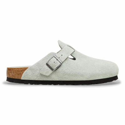 Birkenstock Boston Soft Footbed Clog – Suede Leather Pure Sage – Unisex