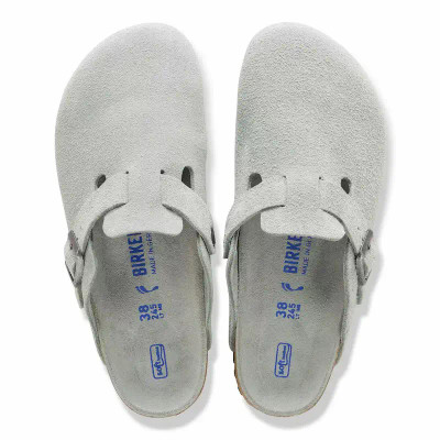 Birkenstock Boston Soft Footbed Clog – Suede Leather Pure Sage – Unisex