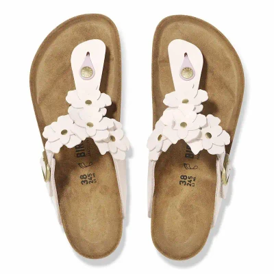 Birkenstock Gizeh Flowers Sandal – Light Rose Leather – Women's