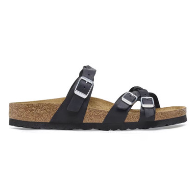 Birkenstock Women's Franca Braided Black Oiled Leather Sandal Birkenstock Women's Franca Braided Black Oiled Leather Sandal