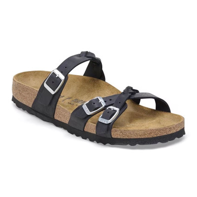Birkenstock Women's Franca Braided Black Oiled Leather Sandal Birkenstock Women's Franca Braided Black Oiled Leather Sandal