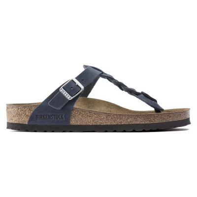 Birkenstock Women's Gizeh Braided Navy Oiled Leather Sandal Birkenstock Women's Gizeh Braided Navy Oiled Leather Sandal