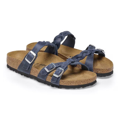 Birkenstock Franca Braided Sandal – Navy Oiled Leather – Women’s