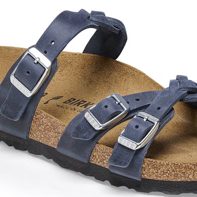 Birkenstock Women's Franca Braided Navy Oiled Leather Sandal