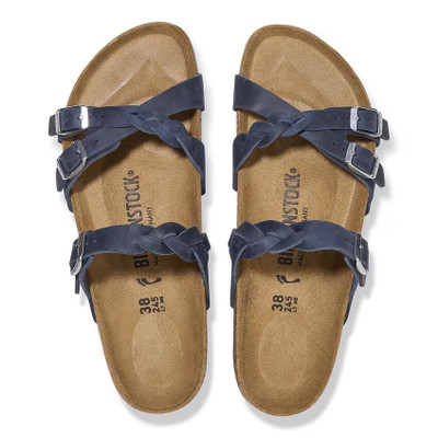 Birkenstock Women's Franca Braided Navy Oiled Leather Sandal