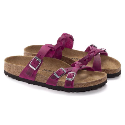 Birkenstock Franca Braided Festival Fuchsia Oiled Leather Sandal