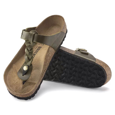 Birkenstock Gizeh Braided Sandal – Olive Green Oiled Leather – Women’s
