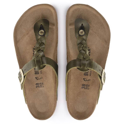 Birkenstock Gizeh Braided – Women’s Sandal – Olive Green Oiled Leather