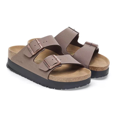 Birkenstock Arizona Sandal – Flex Platform Birkibuc Mocha – Women’s